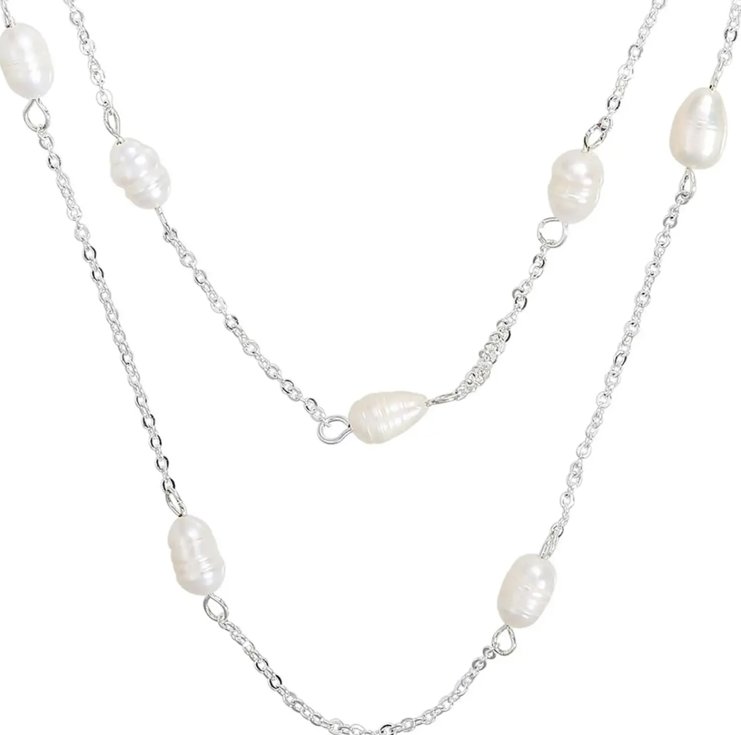 Bijou Brigitte Layering-Ketten|Perlenschmuck>Layering Kette - Ocean Pearls weiß, silber