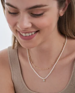 Bijou Brigitte Layering-Ketten|Perlenschmuck>Layering Kette - Pearly Perfection gold, weiß