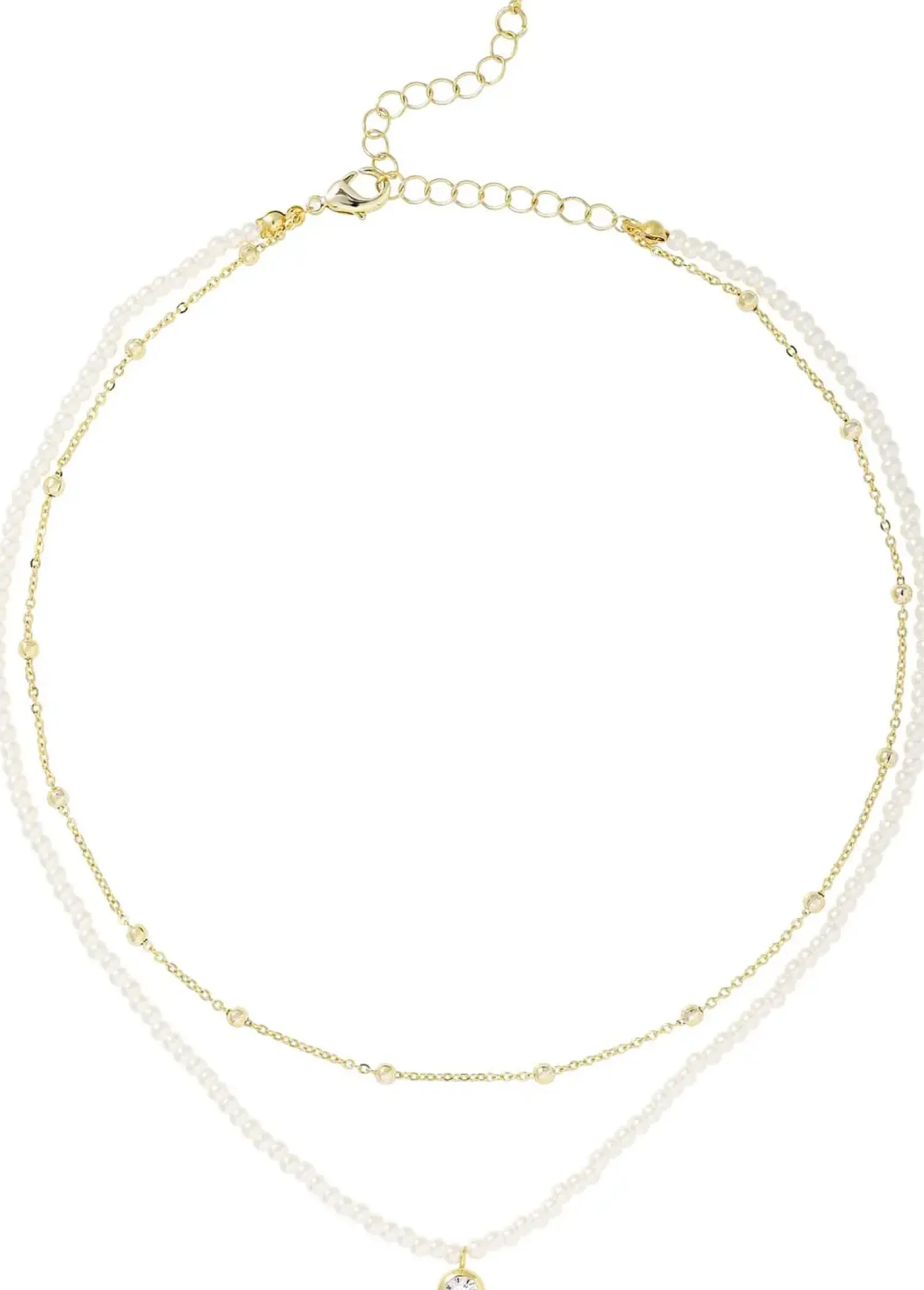 Bijou Brigitte Layering-Ketten|Perlenschmuck>Layering Kette - Pearly Perfection gold, weiß