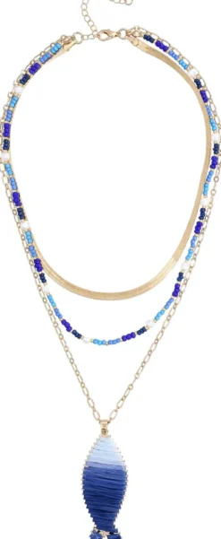 Bijou Brigitte Layering-Ketten|Ketten Gold>Layering Kette - Perfect Blue gold, blau