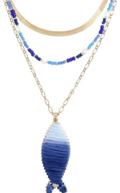 Bijou Brigitte Layering-Ketten|Ketten Gold>Layering Kette - Perfect Blue gold, blau