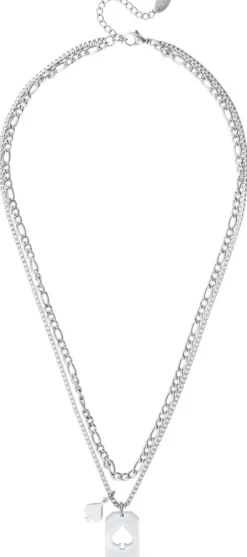 Bijou Brigitte Layering-Ketten|Herrenketten>Layering Kette - Poker Card silber