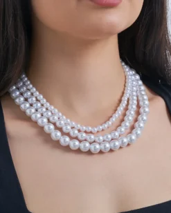 Bijou Brigitte Layering-Ketten|Perlenschmuck>Layering Kette - Pure Pearl weiß
