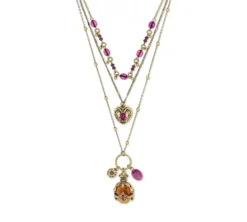Bijou Brigitte Layering-Ketten|Boho-Schmuck>Layering Kette - Purple Boho gold, lila