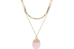 Bijou Brigitte Layering-Ketten|Ketten Gold>Layering Kette - Purple Gemstone rosa, gold