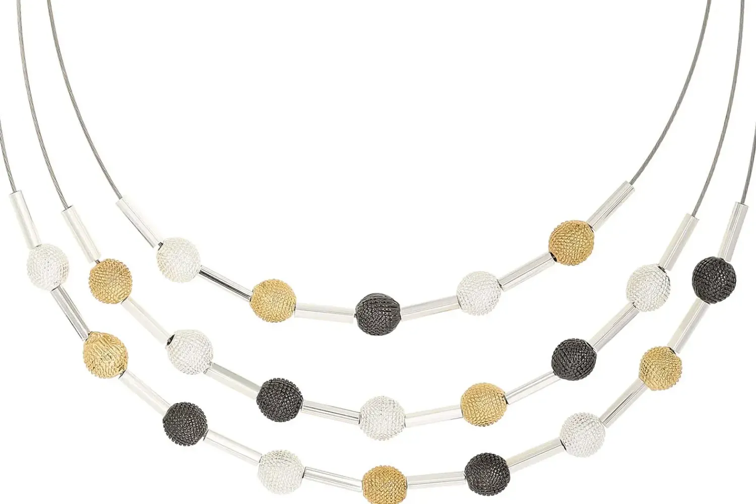 Bijou Brigitte Layering-Ketten>Layering Kette - Rough Bullets silber