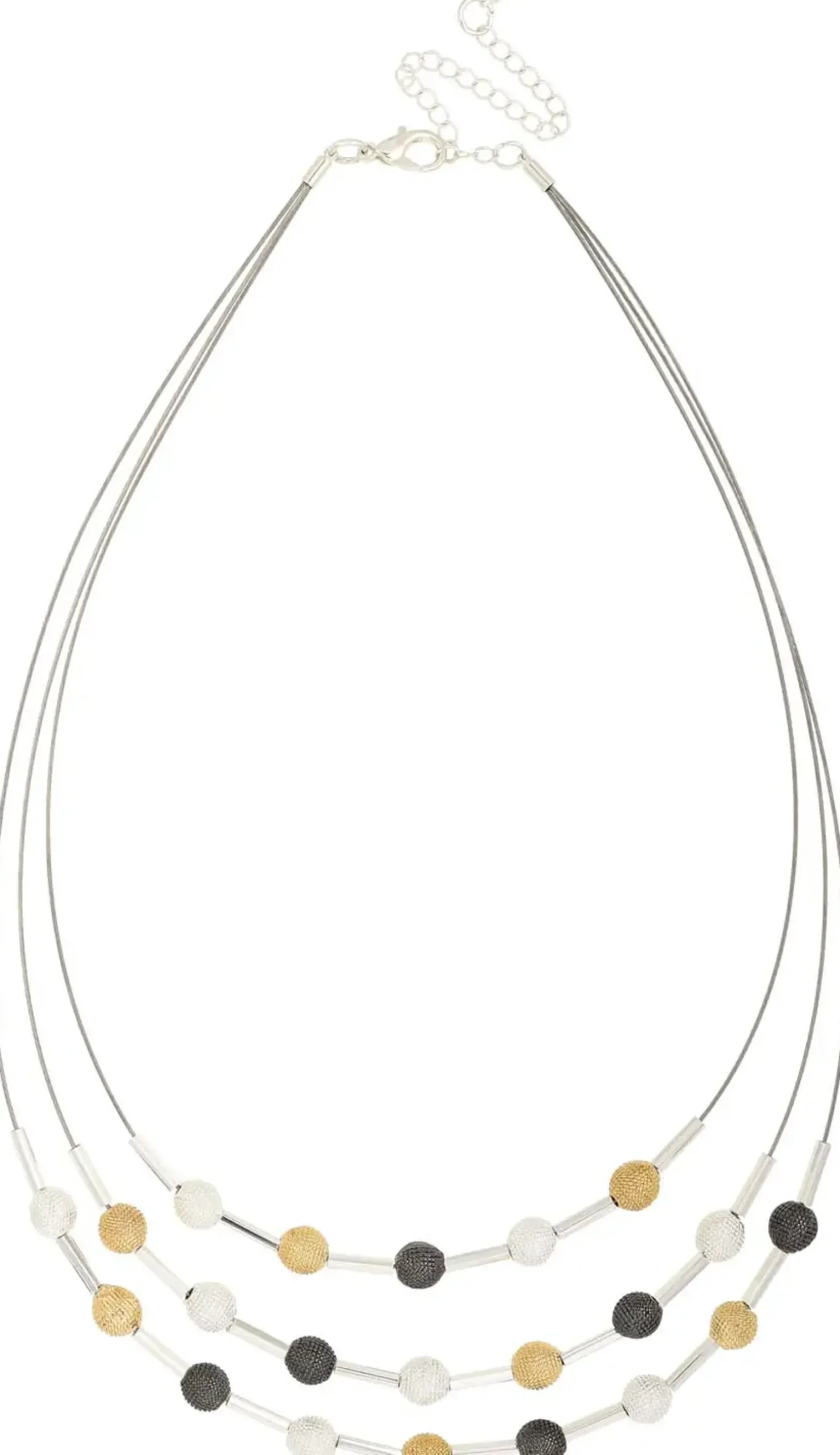 Bijou Brigitte Layering-Ketten>Layering Kette - Rough Bullets silber