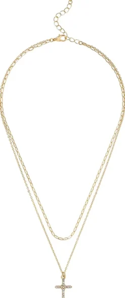 Bijou Brigitte Layering-Ketten|Ketten Gold>Layering Kette - Shiny Cross gold