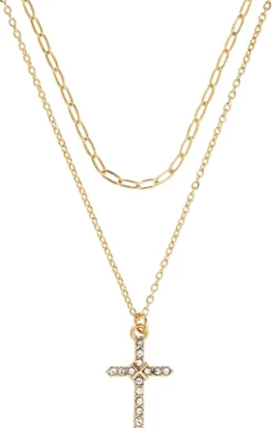 Bijou Brigitte Layering-Ketten|Ketten Gold>Layering Kette - Shiny Cross gold