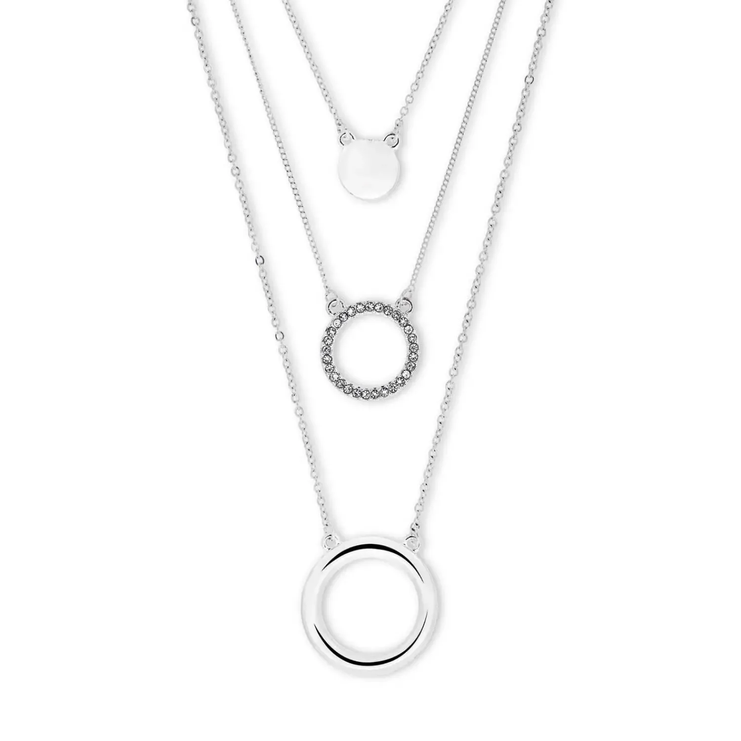 Bijou Brigitte Layering-Ketten>Layering Kette - Silver Circles silber