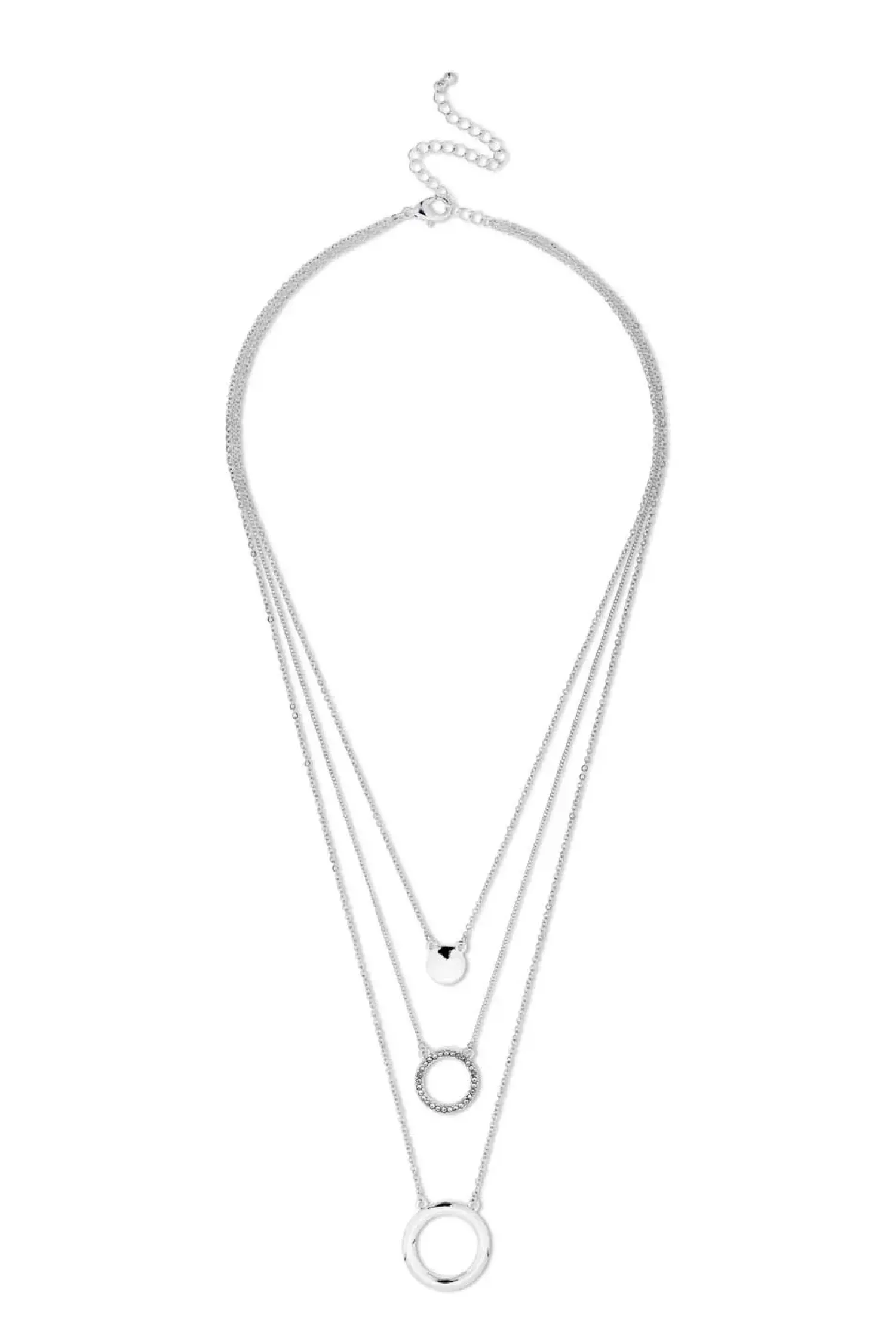 Bijou Brigitte Layering-Ketten>Layering Kette - Silver Circles silber