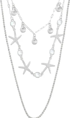 Bijou Brigitte Layering-Ketten|Maritimer Schmuck>Layering Kette - Silver Shore silber