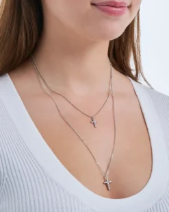 Bijou Brigitte Layering-Ketten>Layering Kette - Sparkle Crosses silber