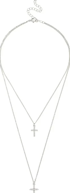 Bijou Brigitte Layering-Ketten>Layering Kette - Sparkle Crosses silber