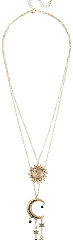 Bijou Brigitte Layering-Ketten|Boho-Schmuck>Layering Kette - Sparkling Moon gold