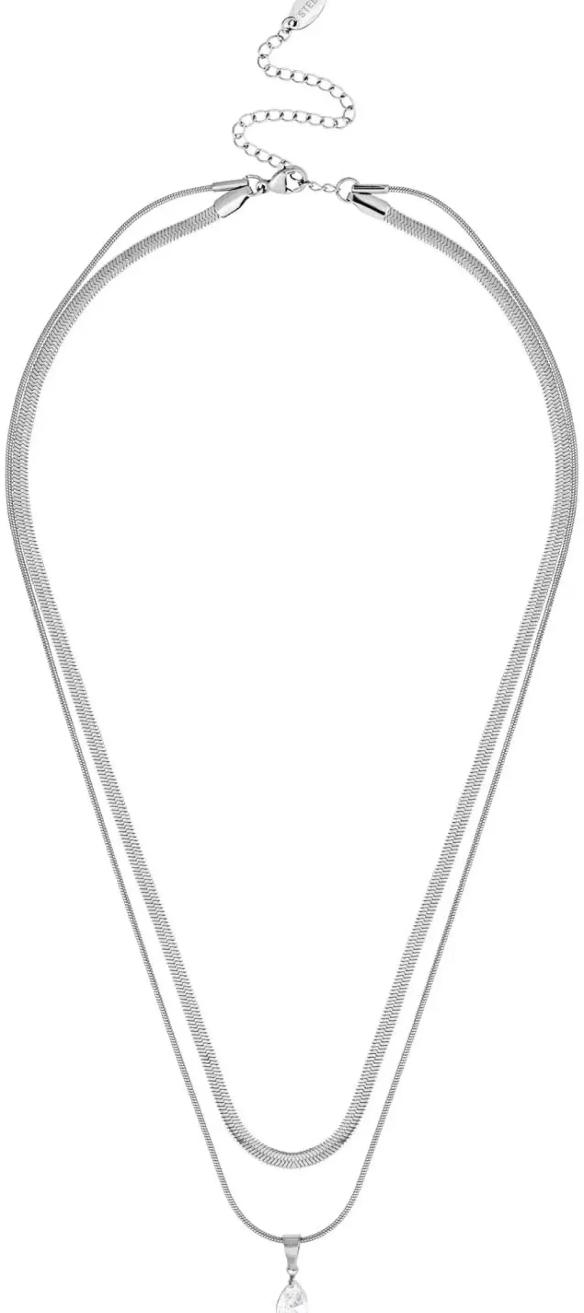 Bijou Brigitte Layering-Ketten|Edelstahlketten>Layering Kette - Steel Flicker silber
