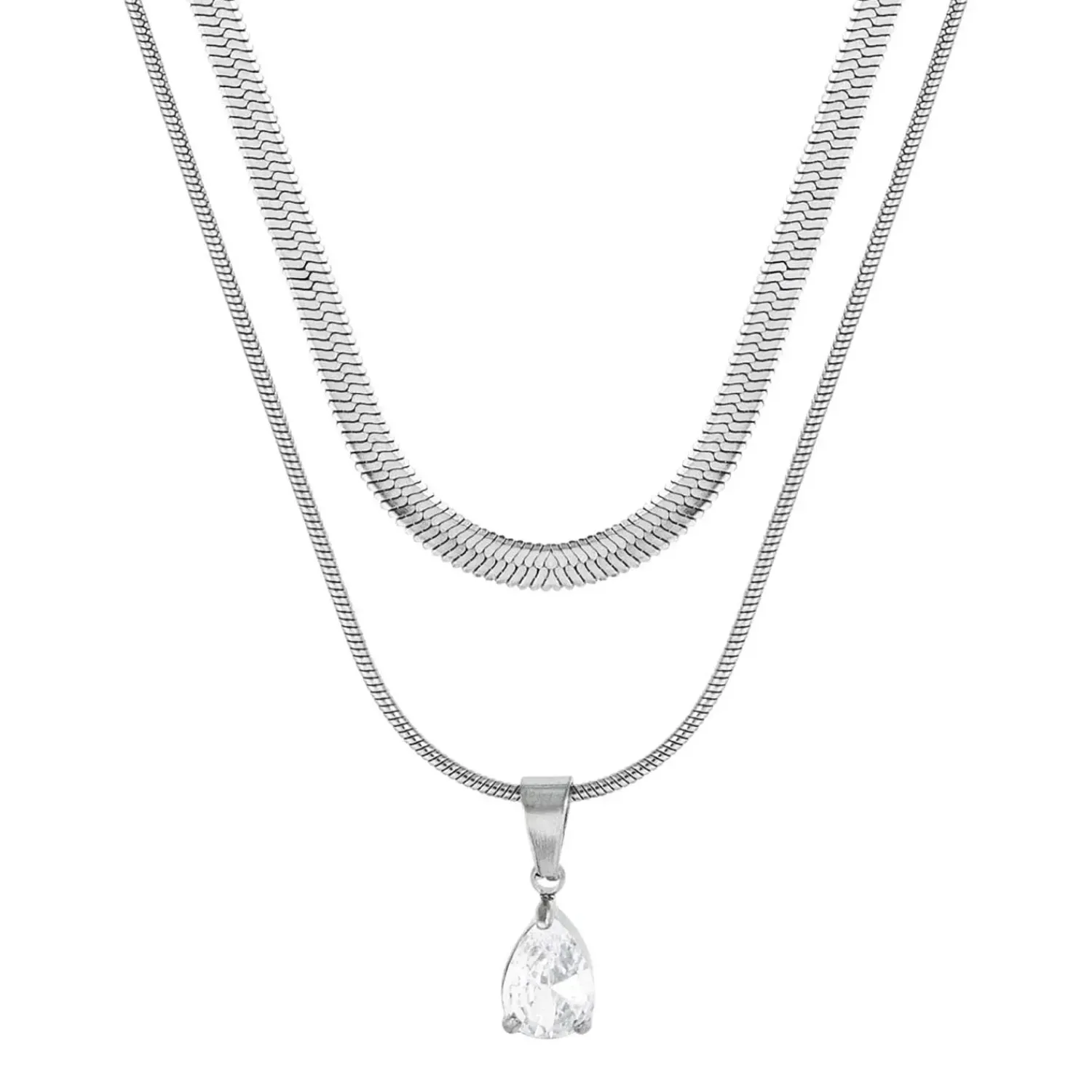 Bijou Brigitte Layering-Ketten|Edelstahlketten>Layering Kette - Steel Flicker silber
