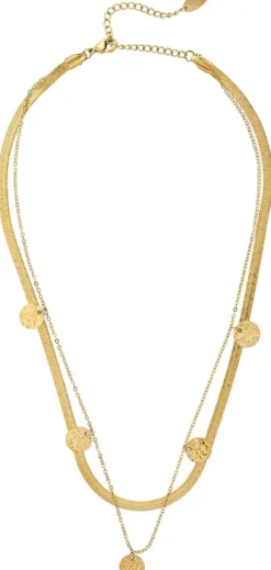 Bijou Brigitte Edelstahlschmuck In Gold|Layering-Ketten>Layering Kette - Steel Plates gold