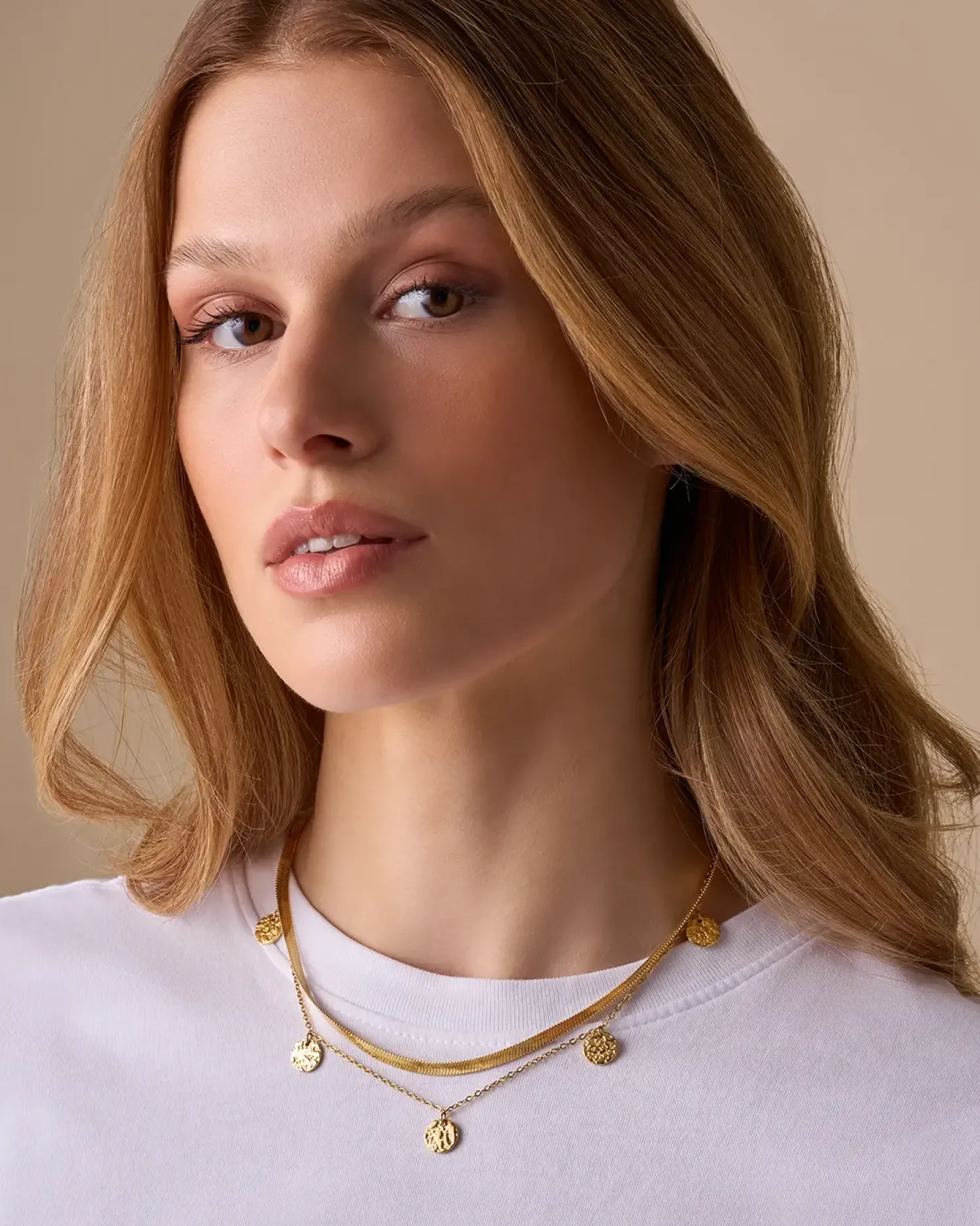 Bijou Brigitte Edelstahlschmuck In Gold|Layering-Ketten>Layering Kette - Steel Plates gold