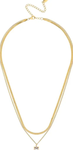 Bijou Brigitte Edelstahlschmuck In Gold|Layering-Ketten>Layering Kette - Steel Rectangle gold