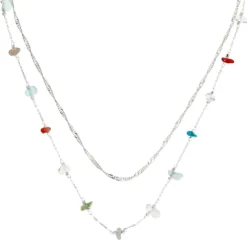 Bijou Brigitte Layering-Ketten|Boho-Schmuck>Layering Kette - Summer Aventurine mehrfarbig, silber
