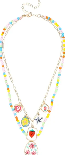 Bijou Brigitte Statement-Ketten|Layering-Ketten>Layering Kette - Summer Charms gold, mehrfarbig