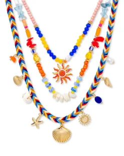Bijou Brigitte Layering-Ketten|Muschelschmuck>Layering Kette - Summer Colors mehrfarbig