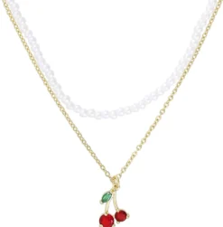 Bijou Brigitte Layering-Ketten|Perlenschmuck>Layering Kette - Sweet Cherry gold, weiß
