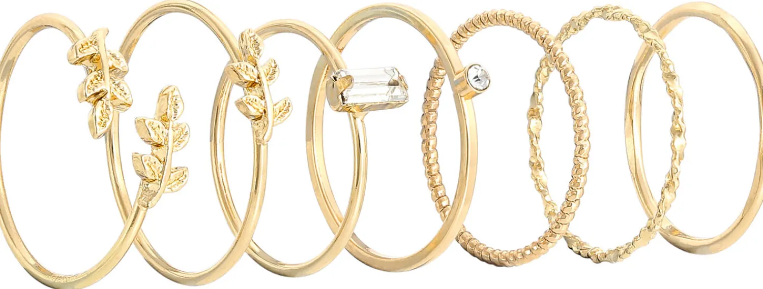 Bijou Brigitte Ringe Mit Steinen|Ringe Gold>Midrings - Beautiful Leaves gold