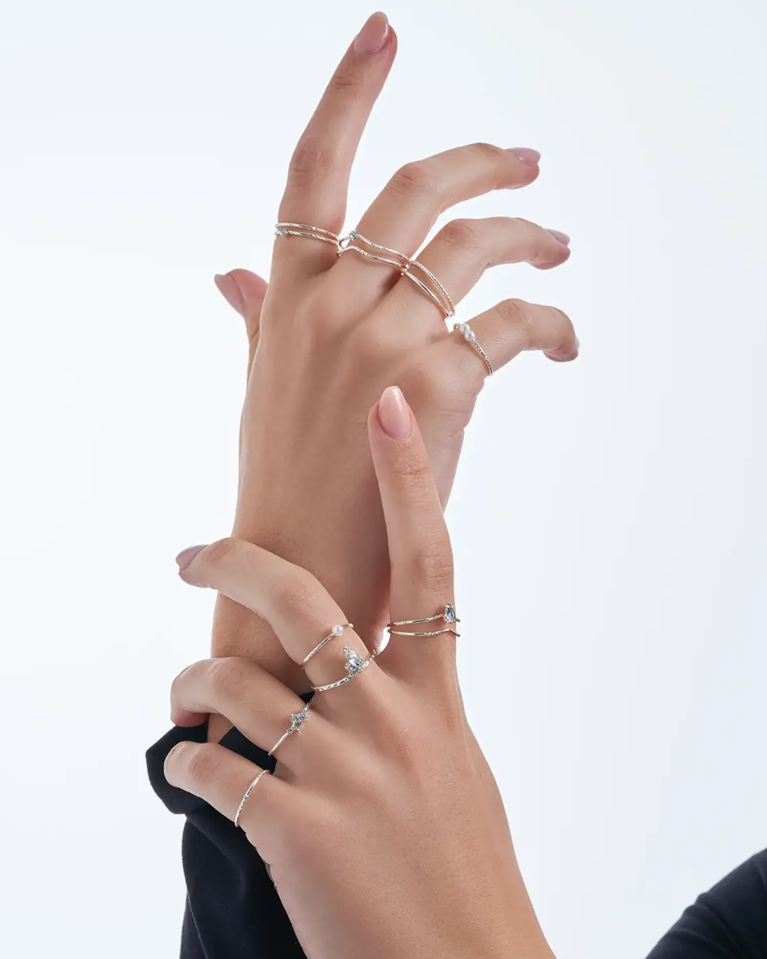 Bijou Brigitte Ring-Sets|Ringe Mit Steinen>Mid-Rings - Star Bling silber