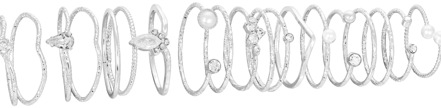 Bijou Brigitte Ring-Sets|Ringe Mit Steinen>Mid-Rings - Star Bling silber