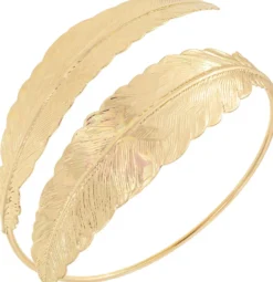 Bijou Brigitte Armbänder Gold|Boho-Schmuck>Oberarmreif - Feather Bold gold