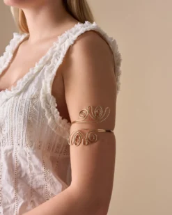 Bijou Brigitte Armbänder Gold|Boho-Schmuck>Oberarmreif - en Squiggle gold