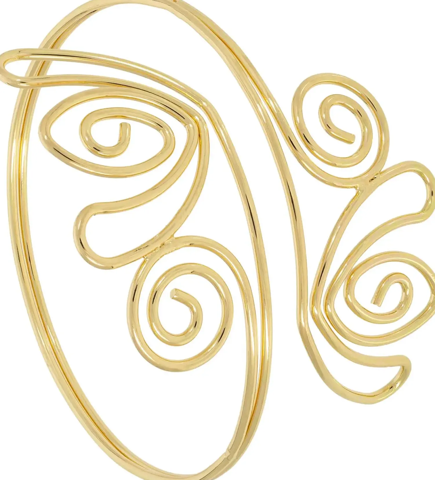 Bijou Brigitte Armbänder Gold|Boho-Schmuck>Oberarmreif - en Squiggle gold