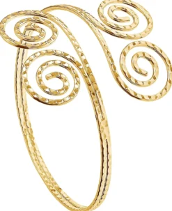 Bijou Brigitte Armbänder Gold|Boho-Schmuck>Oberarmreif - en Swirl gold