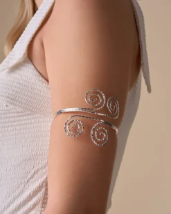 Bijou Brigitte Armreifen>Oberarmreif - Silver Swirl silber
