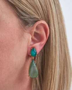 Bijou Brigitte Clips>Ohrclips - Awesome Agate grün