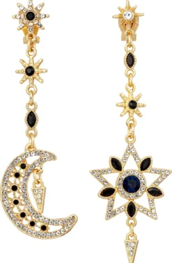 Bijou Brigitte Ohrringe Gold|Clips>Ohrclips - Black Moon schwarz, gold