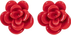 Bijou Brigitte Clips|Blumenschmuck>Ohrclips - Cherry Flower rot