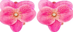 Bijou Brigitte Clips|Blumenschmuck>Ohrclips - Glitter Bloom pink
