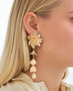 Bijou Brigitte Ohrringe Gold|Clips>Ohrclips - en Flower gold