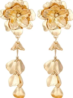Bijou Brigitte Ohrringe Gold|Clips>Ohrclips - en Flower gold