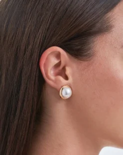 Bijou Brigitte Ohrringe Gold|Clips>Ohrclips - en Pearl Duo gold