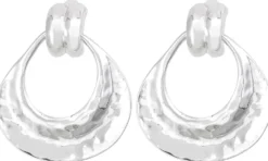 Bijou Brigitte Clips>Ohrclips - Hammered Wonder silber