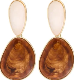 Bijou Brigitte Clips>Ohrclips - Marble Beauty braun, weiß