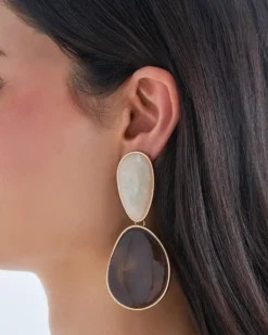 Bijou Brigitte Clips>Ohrclips - Marble Beauty braun, weiß