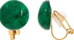 Bijou Brigitte Clips>Ohrclips - Moss Agate grün