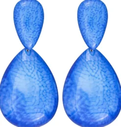 Bijou Brigitte Clips>Ohrclips - Ocean Crackle blau