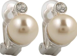 Bijou Brigitte Clips>Ohrclips - Perle Strass beige