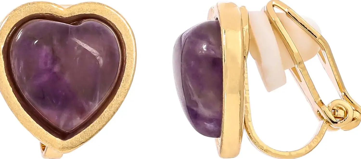 Bijou Brigitte Clips|Für Bestimmte Personen>Ohrclips - Purple Heart lila